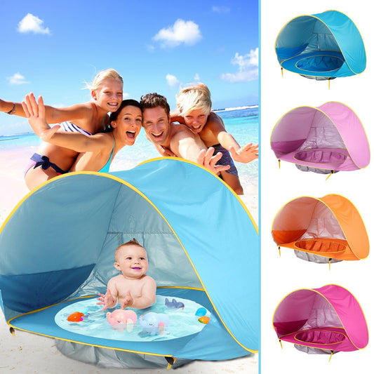 Camping Easy Fold Up Waterproof  Up Sun Awning Tent UV-protecting baby tent
