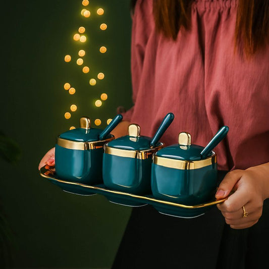Phnom Penh ceramic seasoning pot set